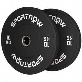 Olympiska viktskivor 2×10 kg – gummi (bumper plates), Ø45×4 cm, 50 ...