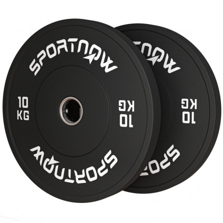 Olympiska viktskivor 2×10 kg – gummi (bumper plates), Ø45×4 cm, 50 ...
