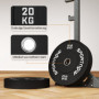 Viktskivor 2 x 20 kg Gummi Svart