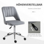 Kontorsstol Modern Design Mörkgrå Sammet