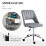 Kontorsstol Modern Design Mörkgrå Sammet