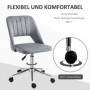 Kontorsstol Modern Design Mörkgrå Sammet