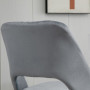 Kontorsstol Modern Design Mörkgrå Sammet