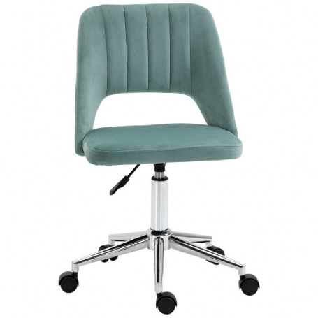 Kontorsstol Modern Design Grön Sammet
