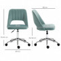 Kontorsstol Modern Design Grön Sammet