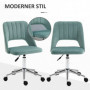 Kontorsstol Modern Design Grön Sammet