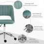 Kontorsstol Modern Design Grön Sammet