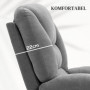 Ståhjälp Massagefåtölj med Fjärrkontroll, Mjukt Skum Mörkgrå Linne