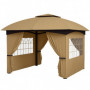 Paviljong 3,4 x 3,4 m med Ventilationstak Beige