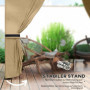 Paviljong 3,4 x 3,4 m med Ventilationstak Beige