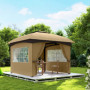 Paviljong 3,4 x 3,4 m med Ventilationstak Beige