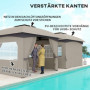 Paviljong 3,4 x 3,4 m med Ventilationstak Ljusgrå