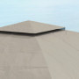 Paviljong 3,4 x 3,4 m med Ventilationstak Ljusgrå