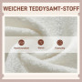 Fåtölj med Hög Rygg Teddy Fleece 88 x 75 x 106 cm, vit