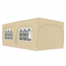 Pop-up Paviljong med sidoväggar 3 x 6 m Beige