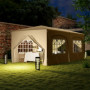 Pop-up Paviljong med sidoväggar 3 x 6 m Beige