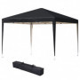 Paviljong 2,95 x 2,95 m Hopfällbart Pop-up UV-skydd Svart