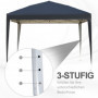 Paviljong 2,95 x 2,95 m Hopfällbart Pop-up UV-skydd Svart