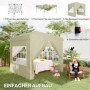 Popup Paviljong med sidoväggar och bärväska 2,5 x 2,5 m Gräddvit