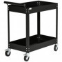 Verkstadsvagn 2 Nivåer Metall upp till 150 kg 84,5 x 38 x 84 cm, svart
