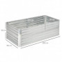 Metall Odlingslåda Silver 180 x 90 x 59 cm