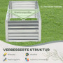 Metall Odlingslåda Silver 180 x 90 x 59 cm