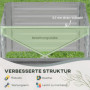 Metall Odlingslåda Ljusgrå 180 x 90 x 59 cm