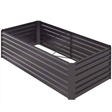 Metall Odlingslåda Mörkgrå 180 x 90 x 59 cm