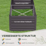 Metall Odlingslåda Mörkgrå 180 x 90 x 59 cm