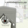 Popup Paviljong med sidoväggar och bärväska 2,5 x 2,5 m Ljusgrå