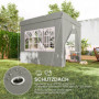 Popup Paviljong med sidoväggar och bärväska 2,5 x 2,5 m Ljusgrå