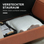 2-sits Soffa Manchester Brun med Förvaring och Träben 117 x 63 x 79 cm