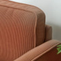 2-sits Soffa Manchester Brun med Förvaring och Träben 117 x 63 x 79 cm