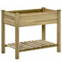 Upphöjd Odlingslåda med Bottenhylla och Dräneringshål 91 x 51 x 76 cm