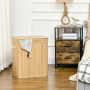 Bambu Tvättkorg 90 L 2 Sektioner 54,2 x 35,2 x 59,5 cm