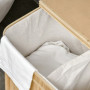 Bambu Tvättkorg 90 L 2 Sektioner 54,2 x 35,2 x 59,5 cm