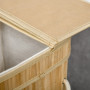 Bambu Tvättkorg 90 L 2 Sektioner 54,2 x 35,2 x 59,5 cm