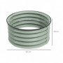 2-Pack Odlingslåda Metall Rund Ø60 x 30 cm Grön
