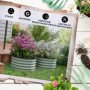 2-Pack Odlingslåda Metall Rund Ø60 x 30 cm Grön