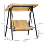 Hammock Gunga 2-sits med Soltak 145 x 116 x 172 cm, Beige