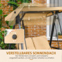 Hammock Gunga 2-sits med Soltak 145 x 116 x 172 cm, Beige