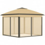Hopfällbart Paviljong 330 x 330 x 288 cm Beige