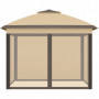 Hopfällbart Paviljong 330 x 330 x 288 cm Beige