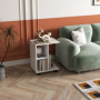 Sidobord C-format med Hjul 45 x 35 x 58 cm, vit