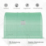 Växthus Halvtunnel med Hyllor 300 x 150 x 213 cm Grön