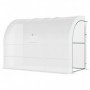 Växthus Halvtunnel med Hyllor 300 x 150 x 213 cm Vit
