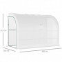 Växthus Halvtunnel med Hyllor 300 x 150 x 213 cm Vit