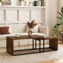 Soffbord 2 Set Industriell Stil Vintage Brun-Svart