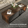 Soffbord 2 Set Industriell Stil Vintage Brun-Svart