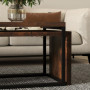 Soffbord 2 Set Industriell Stil Vintage Brun-Svart
